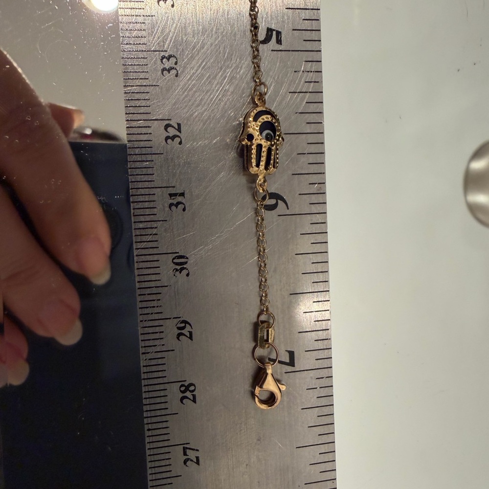 Solid 14k gold Hamsa evil eyes protection yellow gold bracelet.NEW
Stamp:585/14K - Picture 8 of 9